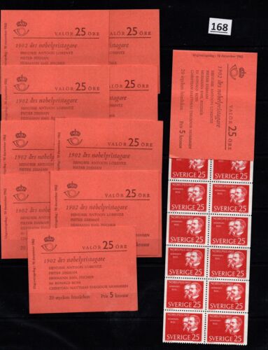 SP SWEDEN - MNH - 10 BOOKLETS - FAMOUS PEOPLE - NOBEL - 1962