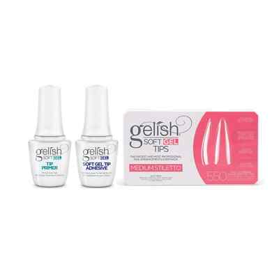 Harmony Gelish Soft Gel Tips - Medium Stiletto  & Soft Gel Duo Set