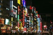 Neon Lights in Shinjuku Ward Tokyo Japan Photo Art Print Poster 24x36 inch