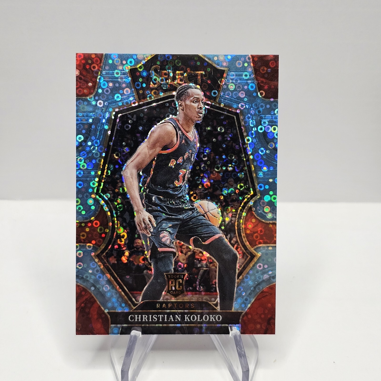 2022 Panini Select Light Blue Disco Prizm /99 Christian Koloko #185 Rookie RC