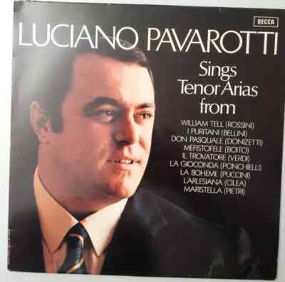 LP Luciano Pavarotti Sings Tenor Arias From Italian Opera + BOOKLET NEAR MINT