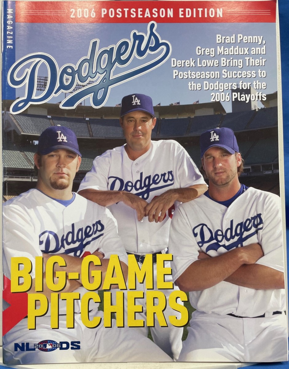 2006 LA Dodgers Playoff Game Program UNSCORED Greg Maddux, Derek