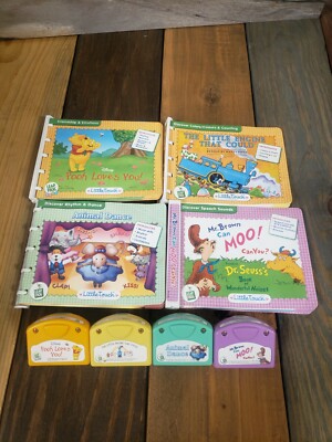 Leap Frog Little Touch Animal Dance Pooh Mr Brown Little Engine Cartridge Book 