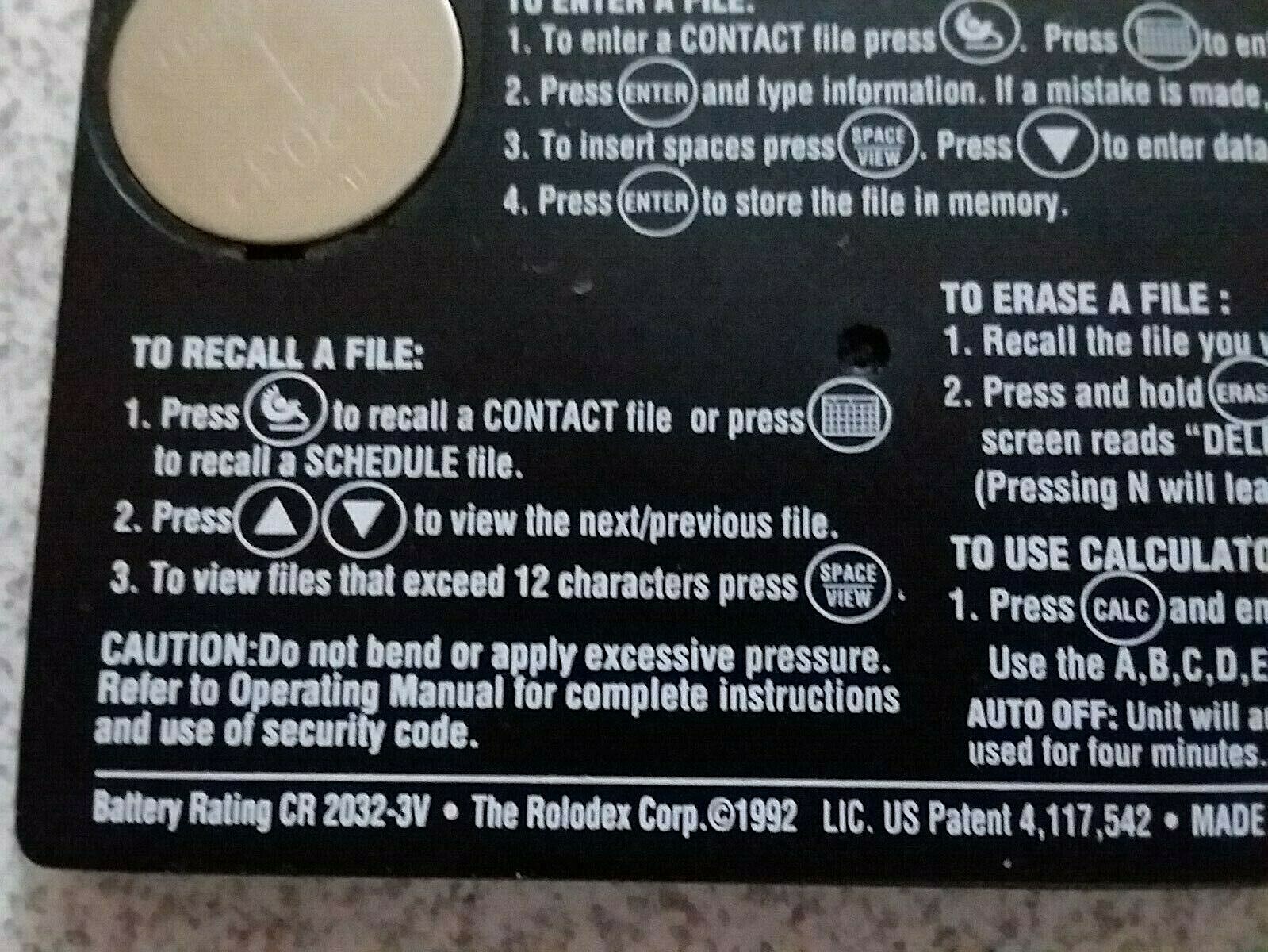 VINTAGE ELECTRONIC ROLODEX--