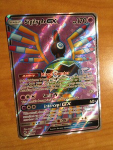 Nm Full Art Pokemon Sigilyph Gx Card Lost Thunder Set 2 214 Sunmoon Ultra Rare Ebay