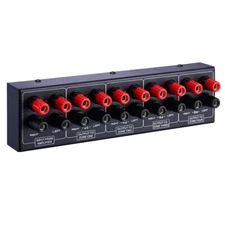 Passive 1-IN-4-OUT Amplifier / Speaker Splitter Box Distributor Audio Switcher