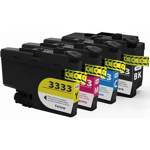 4x Ink Cartridge LC-3333 LC3333 BCMY for Brother DCP J1100DW MFC J1300DW Printer - Picture 1 of 5