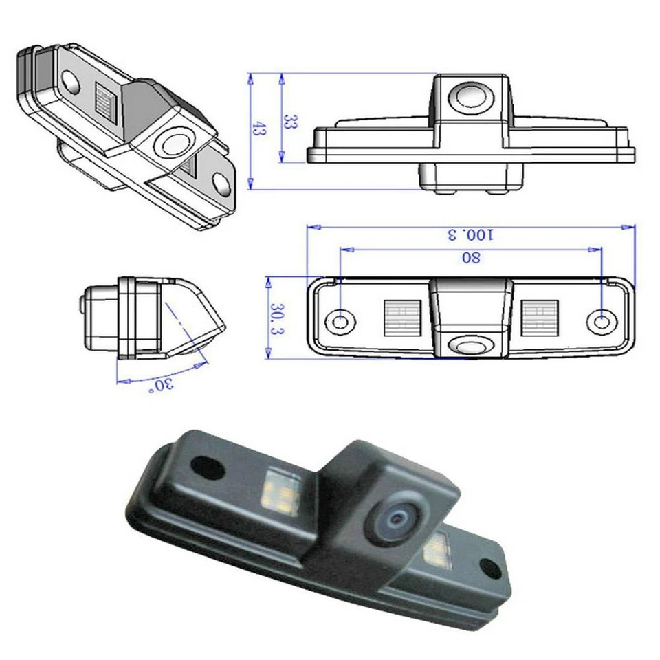Car Reverse Rear View Backup Camera For SUBARU Forester Outback Impreza Sedan - Image 3 of 4
