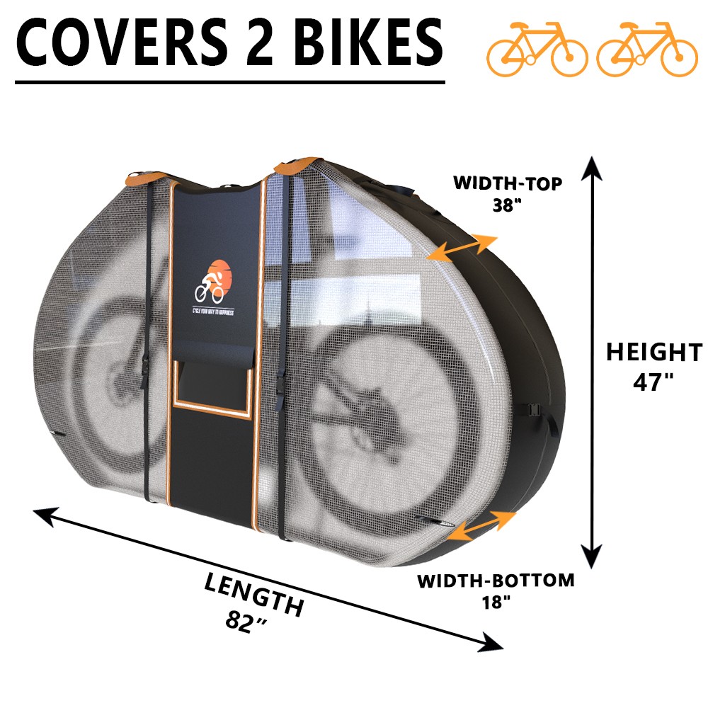 Heavy Duty Bike Cover for Transport On Rack Waterproof Outdoor Bicycle Protector