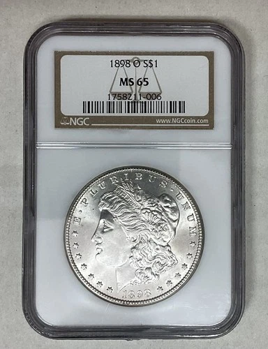 Morgan Silver Dollar  1898-O  MS65 Blast White Beauty/Strong Strike/Flawless