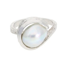 Perlenring Weißgold 585 Süßwasser Zuchtperle Second Hand 25324364 Größe 55