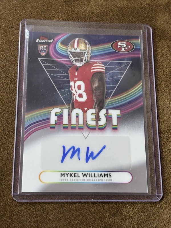 MYKEL WILLIAMS RC 2025 TOPPS FINEST AUTOGRAPH ROOKIE AUTO