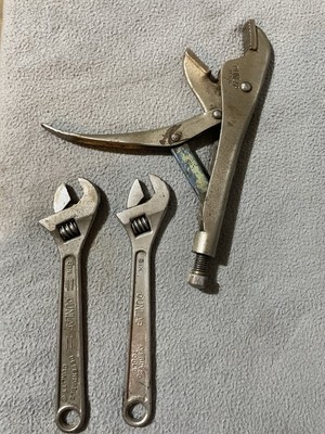 Vintage Dunlap Adjustable Wrenches And Visecrips
