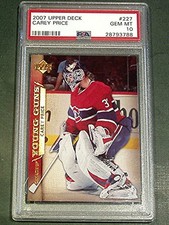 2007 UPPER DECK #227 CAREY PRICE ROOKIE RC PSA 10 GEM MINT