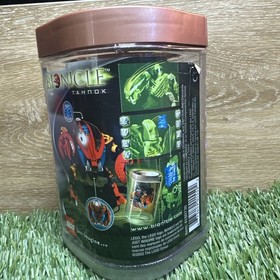 Vintage Lego Bionicle Tahnok 8563 Figure in Container Jar Bionicles