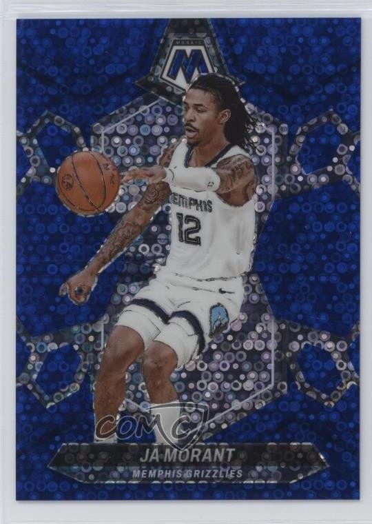 2023-24 Panini Mosaic Fast Break Blue Mosaic Prizm /85 Ja Morant #127