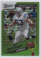 2021 Classics Premium Edition Green Timeless Tributes 14/20 Jeff Saturday 17xk