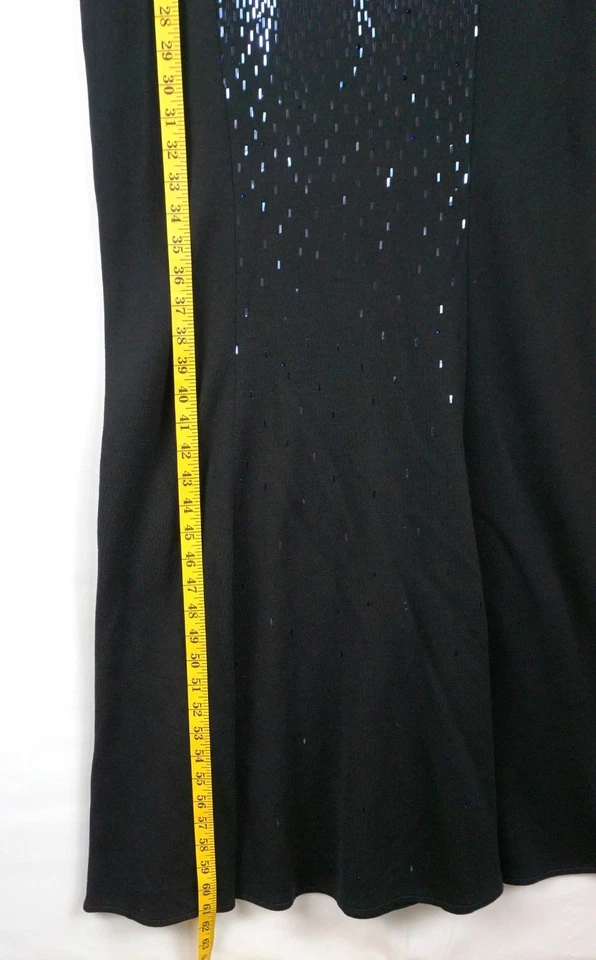 VESTIDO DE NOCHE ST JOHN CON LENTEJUELAS NEGRO TALLA 8 Foto 4 de 4