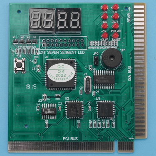 PC Motherboard Diagnostic Card 4-Digit PCI/ISA POST Code Analyzer L3R95295 - Photo 9/10