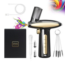 AirBrush Kit With Air Compressor 32PSI Airbrush kit Rechargeable Auto Handhel...