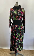 Vintage 1970 Psychedelic Magic Pony Print Wool Top and Wrap Skirt