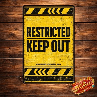 Do Not Enter Danger Warning Stop Halt Allowed Metal Tin Sign 8x12