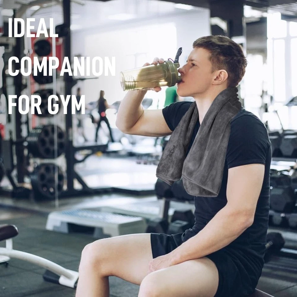 SINLAND Toallas de Microfibra para Gimnasio Deportes Fitness Entrenamiento Toalla para Sudar Súper Suave a... Foto 4 de 4