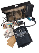 Vintage Polaroid Automatic 100 Land Camera Kit Case Flash Bulbs Manuals AS-IS
