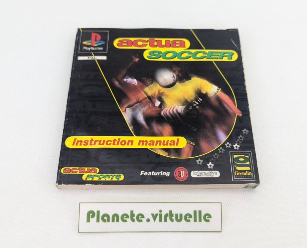 NOTICE ACTUA SOCCER PS1 PLAYSTATION 1 EUR 🌟
