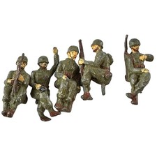 Miniature Sitting Lead Soldier Lot Driver Infantry