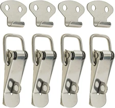 4PCS Stainless Steel Spring Latch Buckle Clips Small Size 106 Duckbill Luggage M