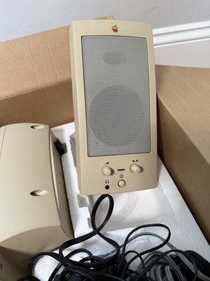 PCスピーカー Apple Design Powered Speakers M6082 Apple Design M 6082 Vintage Powered Computer Speakers M6082 Stock
