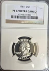 NGC PR67 1961-P Washington Quarter Silver ultra Cameo