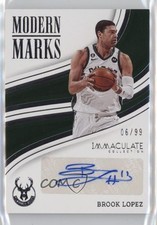 2022-23 Panini Immaculate Modern Marks 6/99 Brook Lopez #IMO-BRO Auto n0c