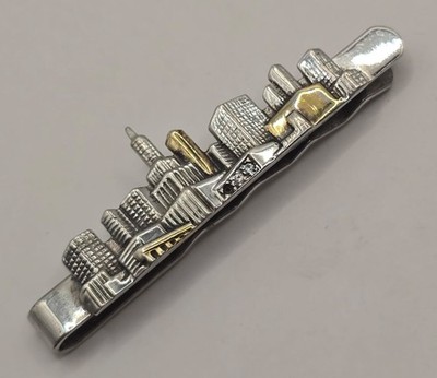 Vintage Krawattennadel New York ? aus 925er Silber - 16 X 56 mm - 9,4 Gramm