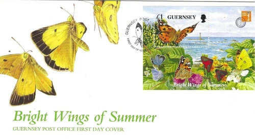 Guernsey Comm/FDC - Bright Wings of Summer - Guernsey -  1997  (GUE193)