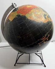 Black Vintage Original Antique World Globes & Celestial Globes for