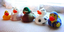 Rubber Ducks Duckies 5 Piece Lot Sports Mallard Mini A233926 Most By Redemption