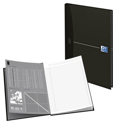 OXFORD Notizbuch Office Essentials DIN A5 liniert, schwarz Hardcover 192...