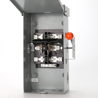 100A Generator Transfer Switch,24000W General-Duty Double-Throw Safety Switch,12