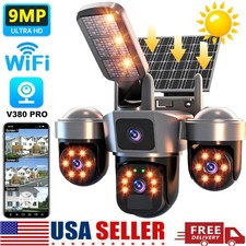 Solar Battery Powered Wireless WiFi Home Security Camera System Outdoor Pan/Tilt