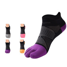 6Pairs Women Men Five Finger Toe Low Cut Sport Solid Athletic Ankle Casual Socks