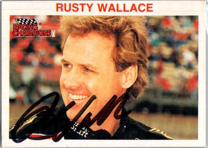 1993 Racing Champions Stock Car #01104 Rusty Wallace Autographed