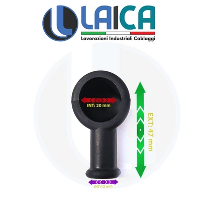 CAPPUCCIO CUFFIA PROTETTIVO CAVI ELETTRICI IN GOMMA CABLAGGIO AUTO MOTO NAUTICA