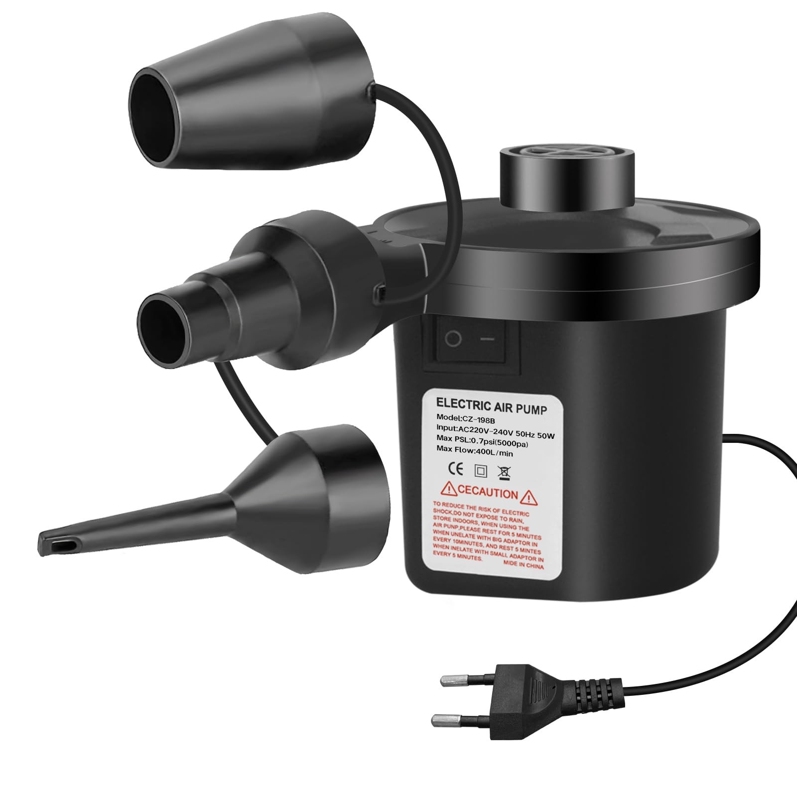 Jsdoin Pompa Elettrica, Pompa ad Aria Elettrica, Gonfiatore Elettrico Portatile,