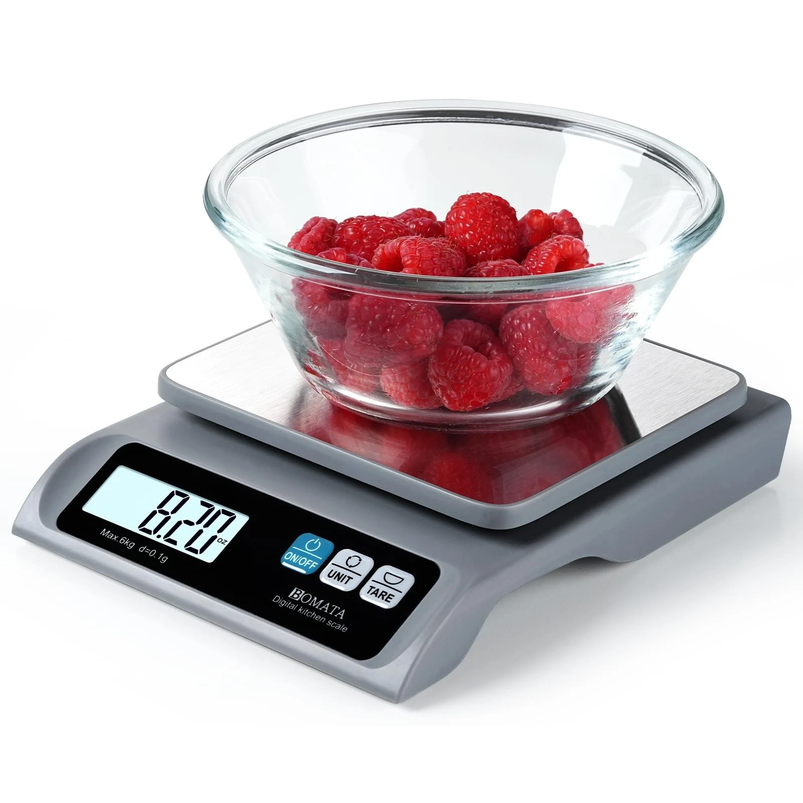 0.1g/ 13lb Food Scale, Digital Kitchen Scale with Removable Stainless Steel P...