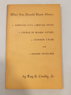 #ad What You Should Know About by Roy Crosby $35.00