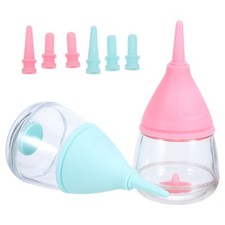 2 Sets Small Animal Bottle Silicone Feeding Nipples Kitten Supplies