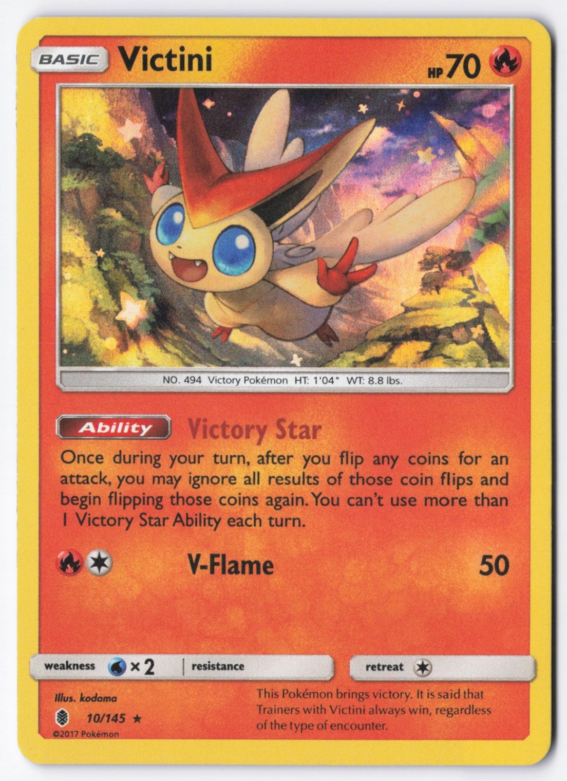 Victini Holo Holo Rare SM - Guardians Rising 10/145 NM