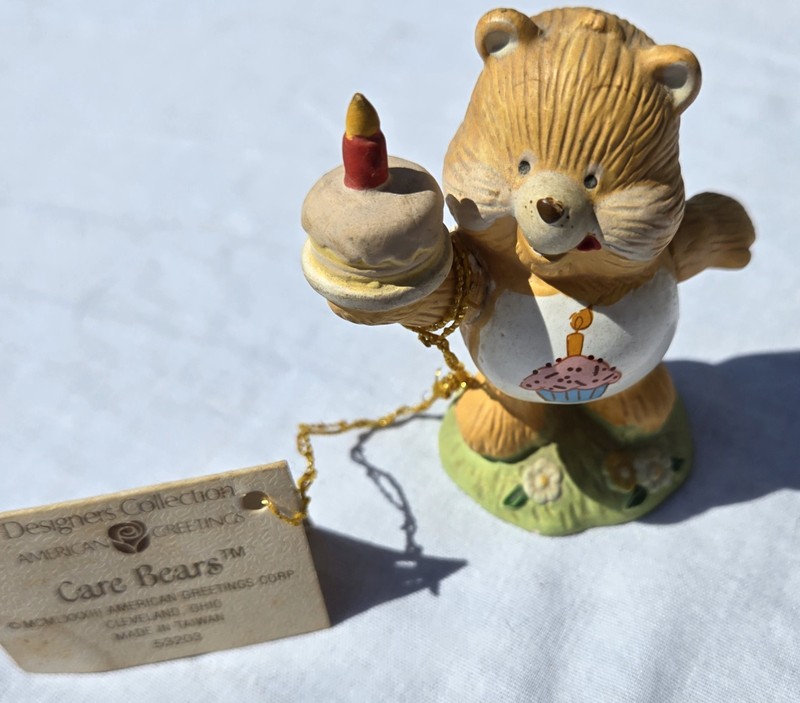Vintage 80's Ceramic Birthday Care Bear 53203